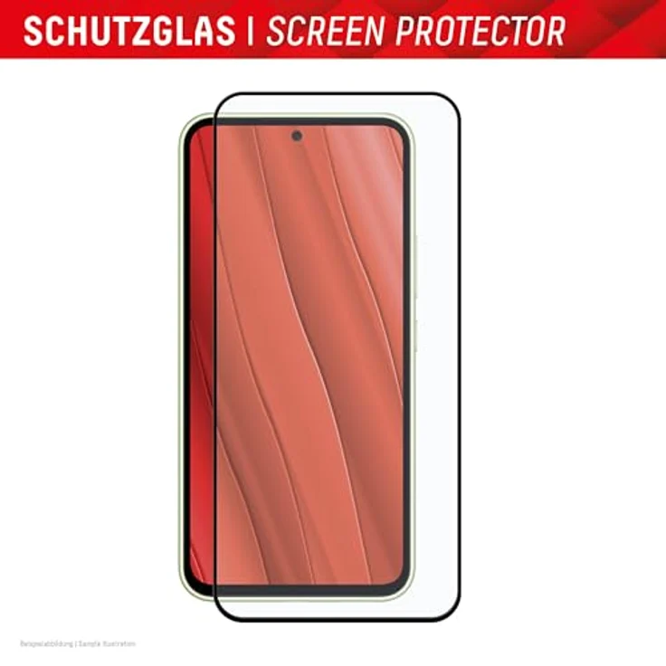 Displex Schutzglas für Samsung Galaxy A35/A55 5G, Montagerahmen, kratzer-resistente Schutzfolie, hüllenfreundlich (Real Glass Full Cover) – Bild 5