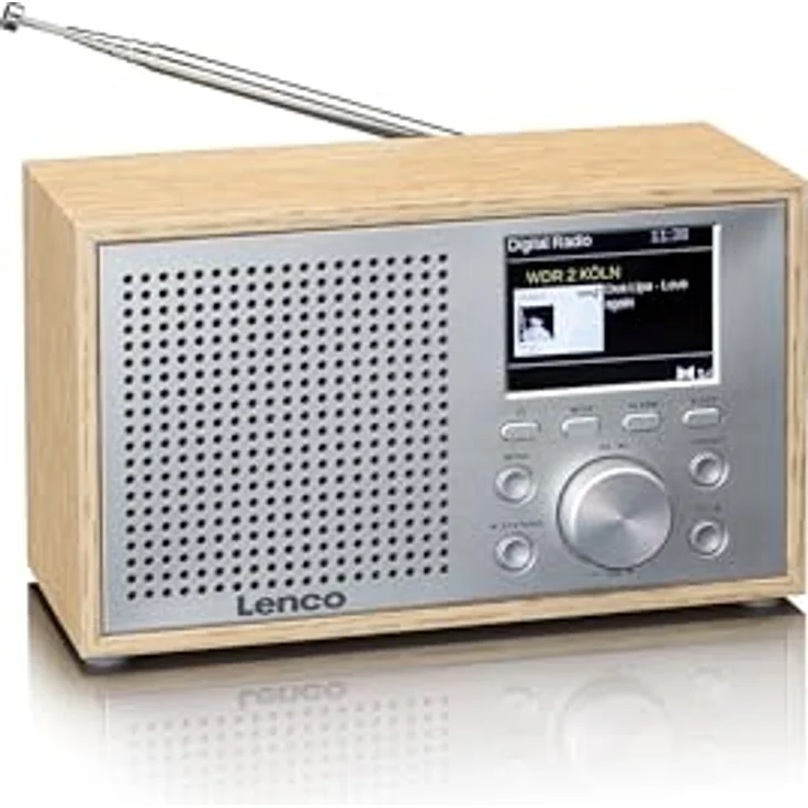 Lenco DAR-017 DAB+ Radio – kompaktes DAB+ Radio mit Bluetooth 5.0 - Senderspeicher - FM Empfänger - 2 Weckzeiten - 3 Watt RMS - 3,5mm AUX - Holz – Bild 2