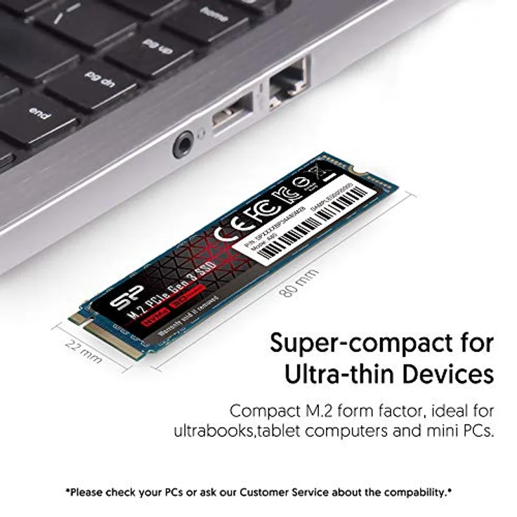 Silicon Power SSD P34A80 512GB, M.2 PCIe Gen3 x4 NVMe, 3200-3000 MB-s – Bild 2