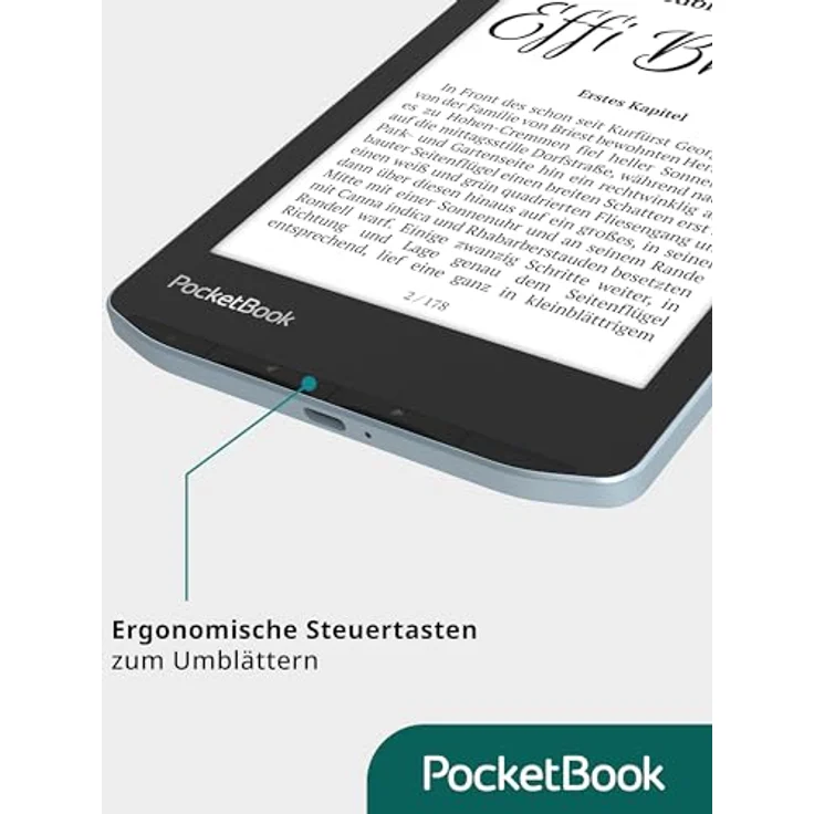 PocketBook e-Book Reader 'Verse' (deutsche Version) 8 GB Speicher (erweiterbar) 15,2 cm (6 Zoll) E-Ink Carta Display - Mist Grey – Bild 4