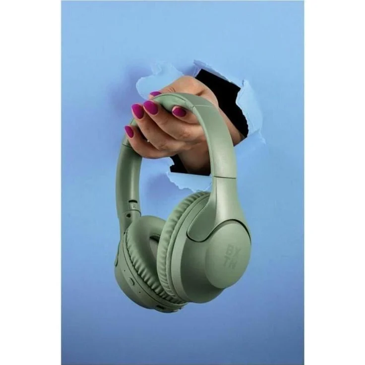 Bushnell Kabellose Kopfhörer, Weiss und Grün, ergonomisches Design mit hochwertigem Sound