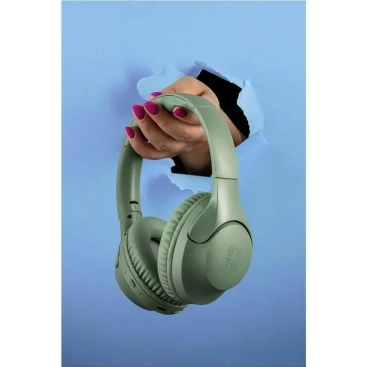 Bushnell Kabellose Kopfhörer, Weiss und Grün, ergonomisches Design mit hochwertigem Sound