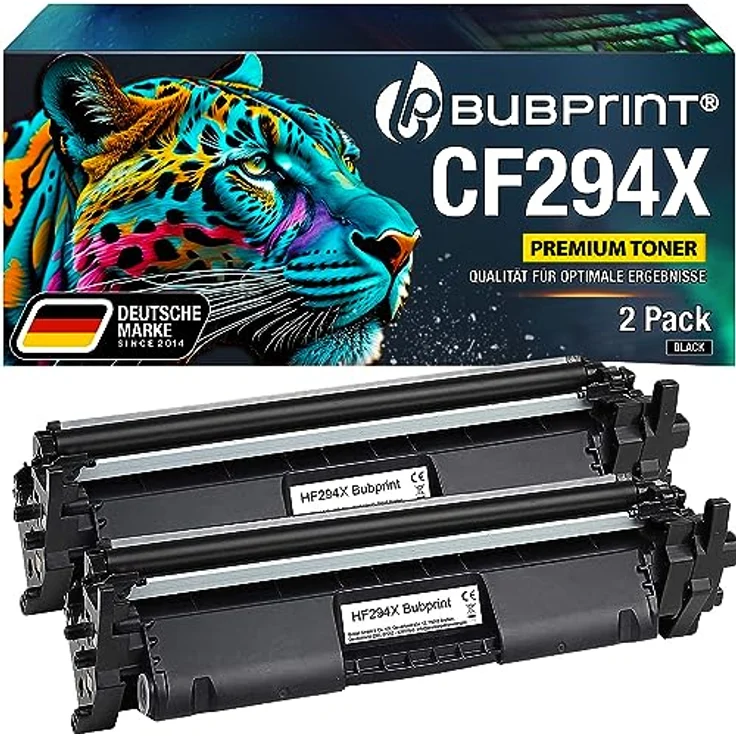 Bubprint 2 XXL Toner kompatibel mit HP 94X CF294X 94A CF294A, Schwarz, hohe Druckqualität, einfache Installation, lange Lebensdauer – Bild 1