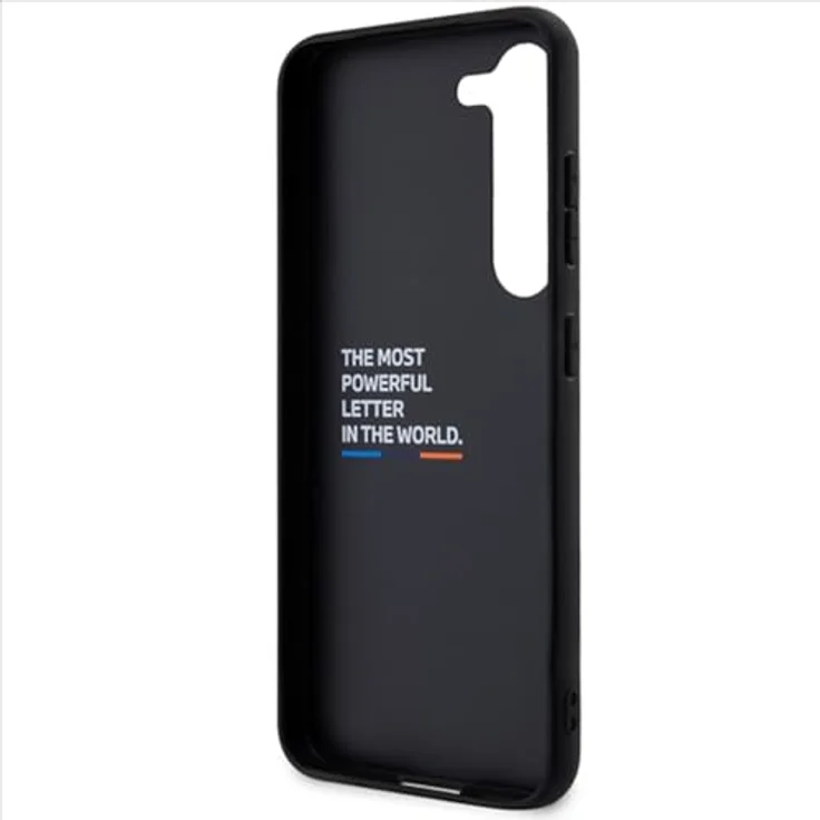 BMW Handyhülle Case Samsung Galaxy S23 Plus, Tricolor Leder mit Metall- und M-Logo, 6,6 Zoll, Schwarz, stoßfest und passgenau – Bild 7