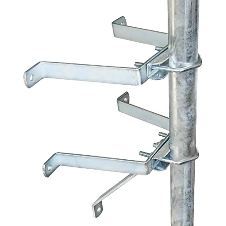 Premium X Mauerhalter 20cm Stahl SAT Wandabstandshalter für Mast bis Ø 60mm Halterung für Satelliten-Schüssel