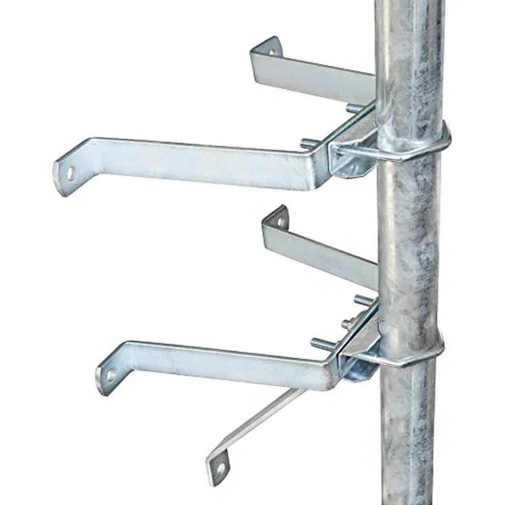 Premium X Mauerhalter 20cm Stahl SAT Wandabstandshalter für Mast bis Ø 60mm Halterung für Satelliten-Schüssel – Bild 1