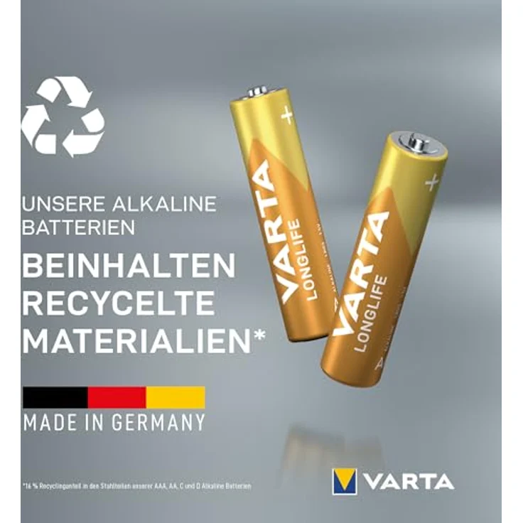 Varta Longlife AAA CUBE24, Alkaline Batterien für kontinuierliche Entladungen, 24er Pack – Bild 5