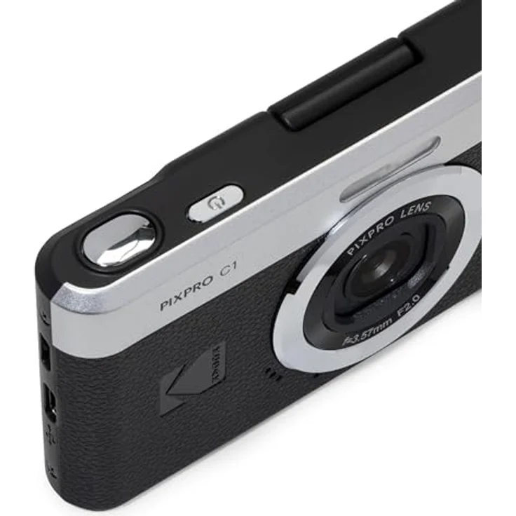 KODAK Pixpro C1, Digitalkamera mit 13 MP BSI CMOS, 4-fachem Zoom und 2,8 Zoll LCD-Display, LED-Blitz, integrierter Akku – Schwarz – Bild 4