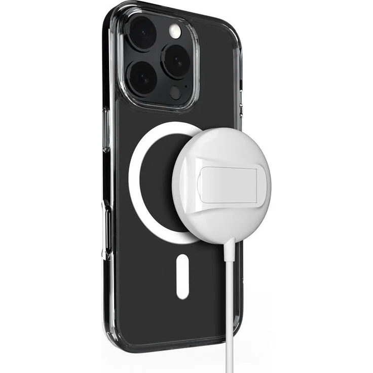 PURO Mag Stand PUCUSBCMAG3WHI, Kabelloses Ladegerät für Smartphones mit Qi2-Technologie, 15 W, Weiß
