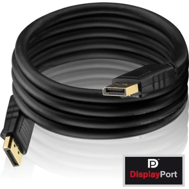 PureLink PI5000-075 DisplayPort Verbindungskabel (4K UltraHD (2160p), Ethernet), DisplayPort Stecker (20pin) auf DisplayPort Stecker (20pin), zertifiziert, 7,50m, schwarz – Bild 5