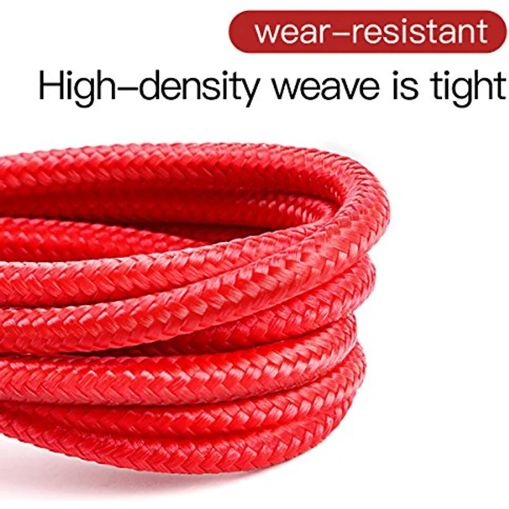 Baseus Cafule USB/Lightning Kabel, Nylon geflochten, QC3.0 1,5A, rot, 3M – Bild 3