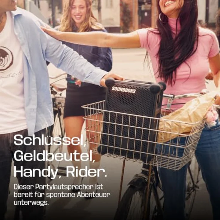 SOUNDBOKS Rider, Ultrakompakter Bluetooth-Partylautsprecher mit hoher Audiopower, Schwarz – Bild 7