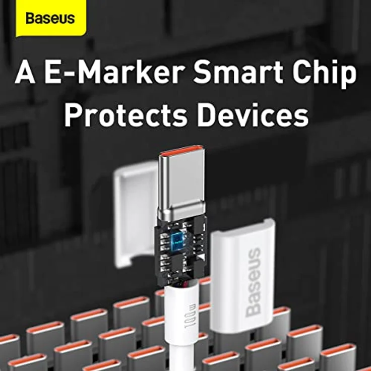 Baseus Superior Series USB-C auf USB-C Kabel, Schnellladung 100W (5A, 20V), 2m, weiß – Bild 6