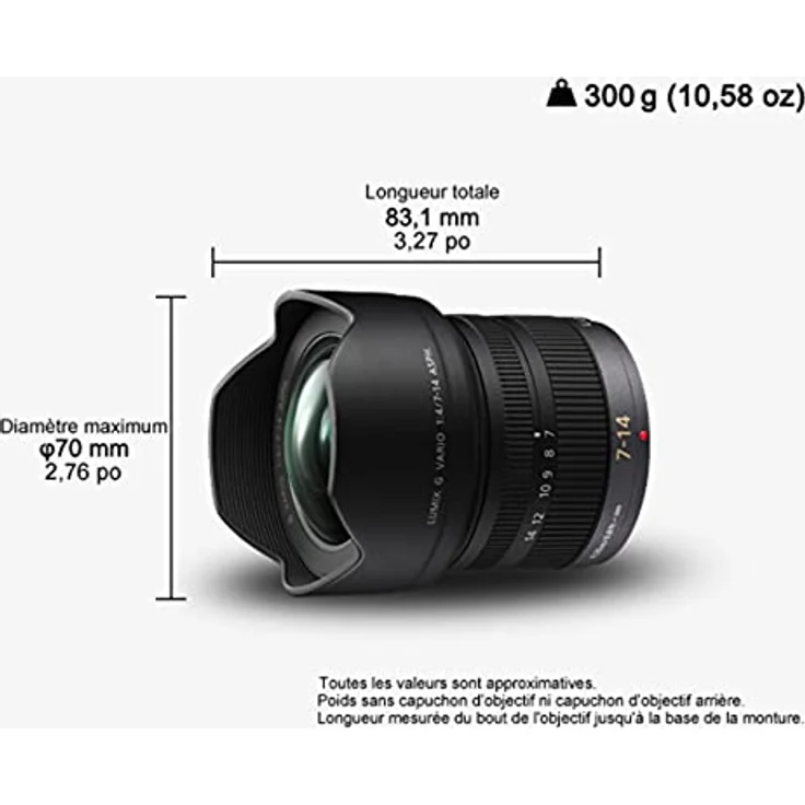 Panasonic H-F007014E LUMIX G Vario Superweitwinkel 7-14 mm F4.0 ASPH. Objektiv (14-28 mm KB) schwarz – Bild 3