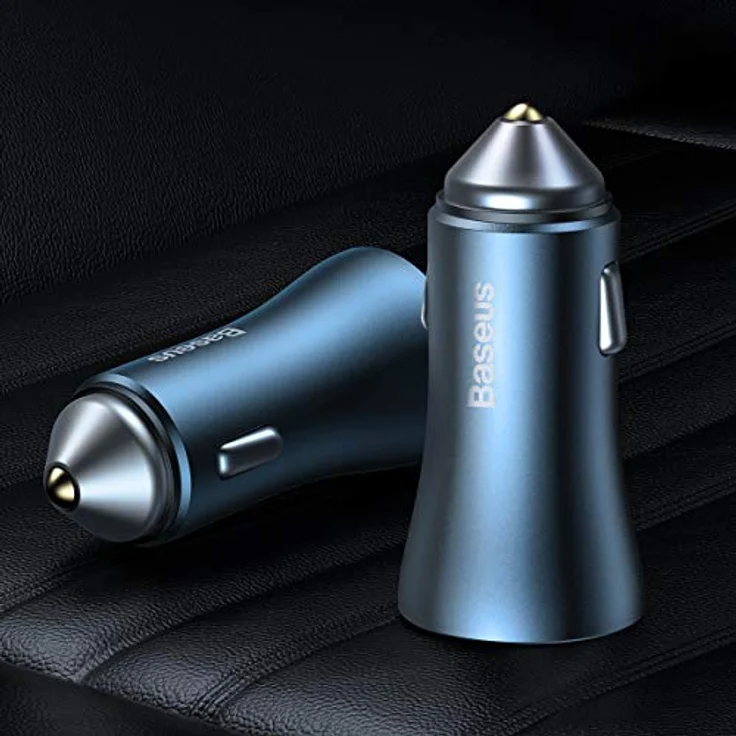 Baseus Golden Contactor Pro 40W Autoladegerät Dunkelgrau - Schnellladung bis zu 40W, Dual-USB & USB Typ-C, LED-Anzeige – Bild 5