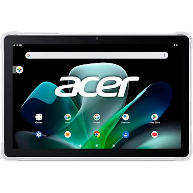 Acer Iconia Tab M10 Tablet 10 Zoll WUXGA (1920 x 1200, MediaTek Kompanio 500, 4 GB RAM, 64 GB, Bluetooth, USB-C, Wi-Fi, MicroSD, Audio, Front- und Rückkamera, Android 12), silberfarben + Hülle