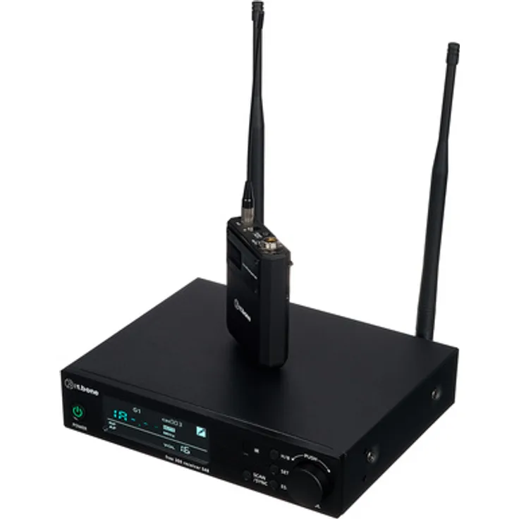 the t.bone free 300 PT 548, Funksystem mit Taschensender, Frequenzband 548 - 572 MHz, 100 m Reichweite, Rackmount inkl.