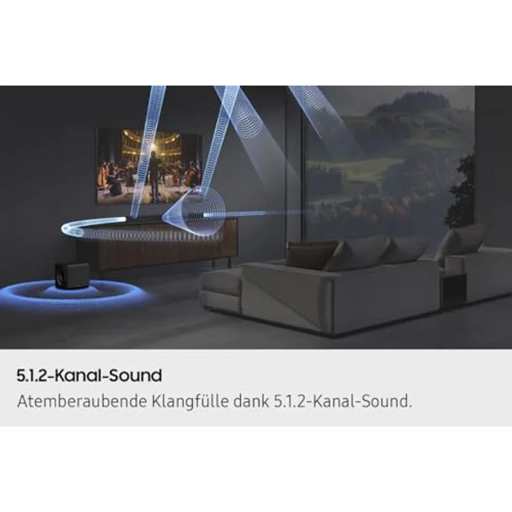 Samsung HW-Q810GF Q-Soundbar, 5.1.2-Kanal Soundbar mit kabellosem Dolby Atmos, DTS:X, Bluetooth, WLAN und SpaceFit Sound – Bild 6