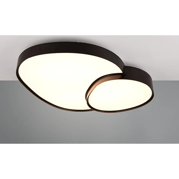 Trio Leuchten Deckenleuchte Rise 647519232, Metall Schwarz matt, Schirm Kunststoff Weiß, inkl. 45 Watt LED, Dimmbar, Lichtfarbe einstellbar – Bild 2