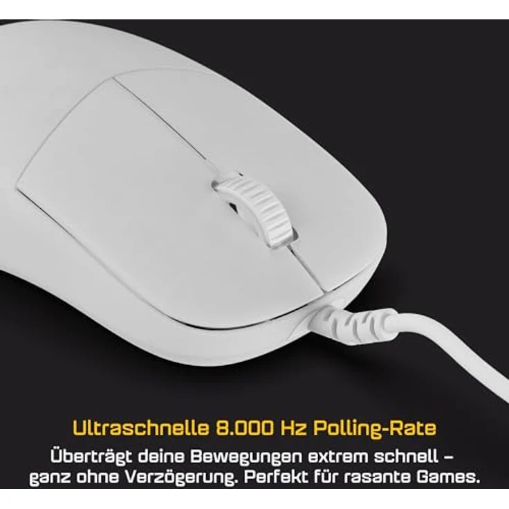 Endgame Gear XM2 8k v2 Gaming-Maus, kabelgebunden, 8.000 Hz Polling-Rate, ultraleicht mit 52 g, White Frost – Bild 2