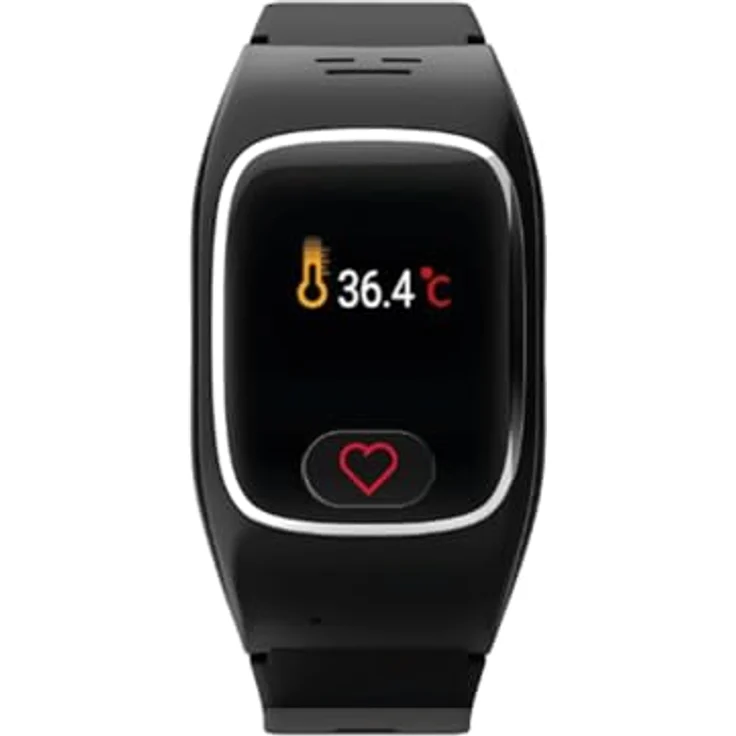 James B8 Smartwatch, Notrufuhr mit Stilvollem Silikon-Armband Schwarz, 4G Telefonfunktion, Gesundheitsüberwachung und Sturzerkennung – Bild 8