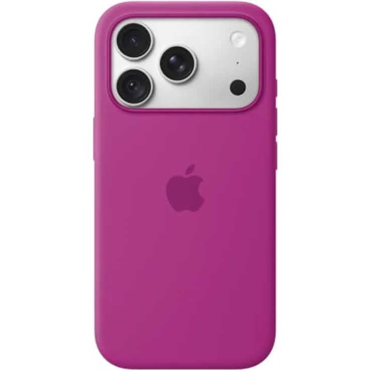 Apple Silicone Case iPhone 18 Pro, Magenta, MagSafe kompatibel mit Mikrofaser-Futter und optimalem Schutz – Bild 3