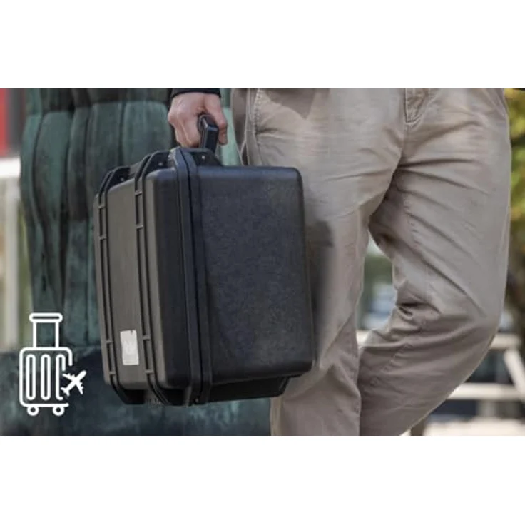 Rollei Hard Case 4636 Koffer – Extrem robuster, bruchsicherer, wasserdichter und staubdichter Koffer mit Flexibler Innenausstattung, automatischer Druckregulation und Diebstahlschutz – Bild 2