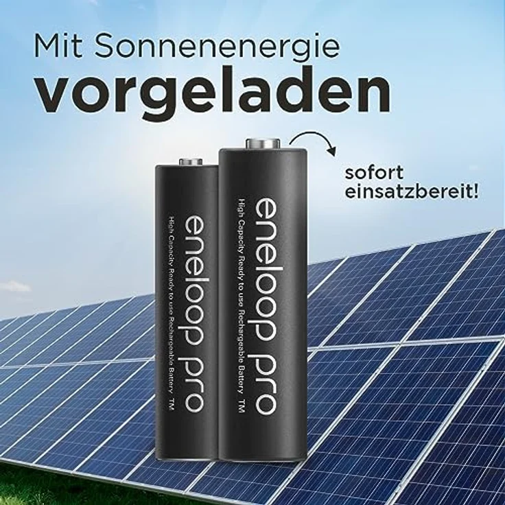 Panasonic eneloop pro, Ready-to-Use Ni-MH Akku, AAA Micro, 2er Pack, min. 930 mAh, 500 Ladezyklen, mit extrastarker Leistung und geringer Selbstentladung, wiederaufladbare Akku Batterie, Akkubatterie – Bild 6