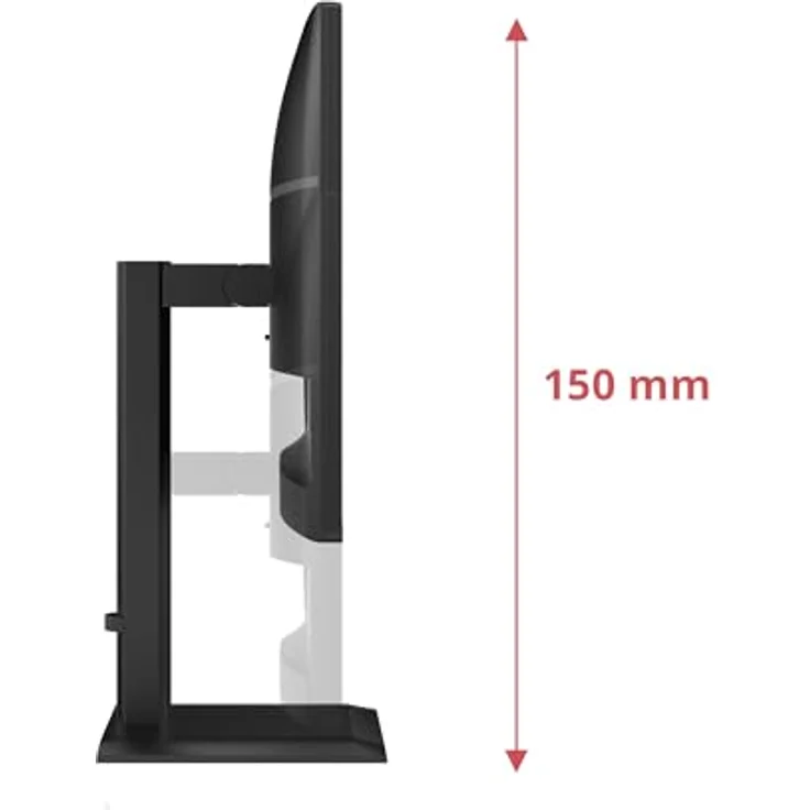 AOC Q27E4U 27 Zoll QHD-Monitor, 120 Hz, IPS, 1 ms MPRT, Adaptive Sync, Höhenverstellung, USB-Hub, Schwarz – Bild 5