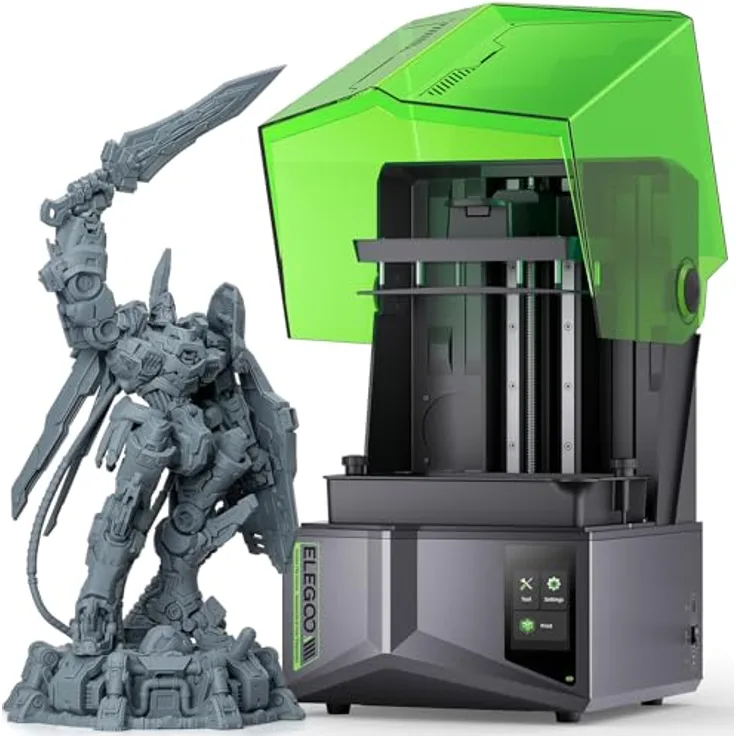 ELEGOO Saturn 4 MSLA Resin 3D Drucker, 10 Zoll 12K HD Monochrom-LCD, Intelligente Automatische Nivellierung, Großes Druckvolumen 218x122x220 mm³