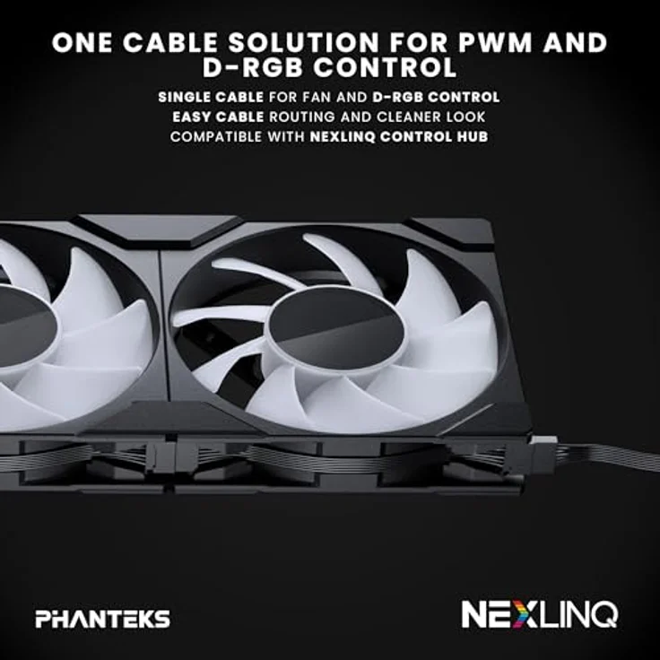Phanteks M25 Gen2 PC Lüfter 120mm RGB 3er-Pack Schwarz | PWM Lüfter - hoher Airflow - Vibrationsarm - Leise – Bild 5