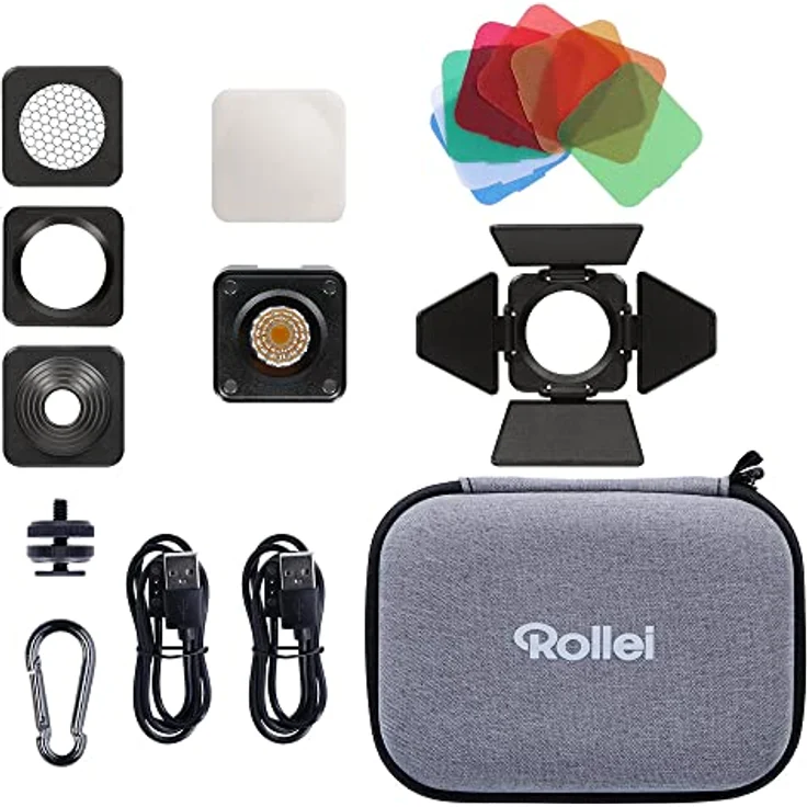 Rollei Lumis Solo 2 - LED Würfel. Kleiner LED Würfel inkl. Farbfilter für den Einsatz unterwegs. Optimaler Lichtgeber für das Filmen mit dem Smartphone. – Bild 5