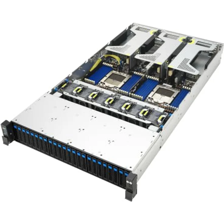 Asus RS720A-E13-RS24G, NAS-Server mit AMD EPYC Prozessor, 3 TB RAM, 2U Rack, Schwarz/Silber – Bild 4
