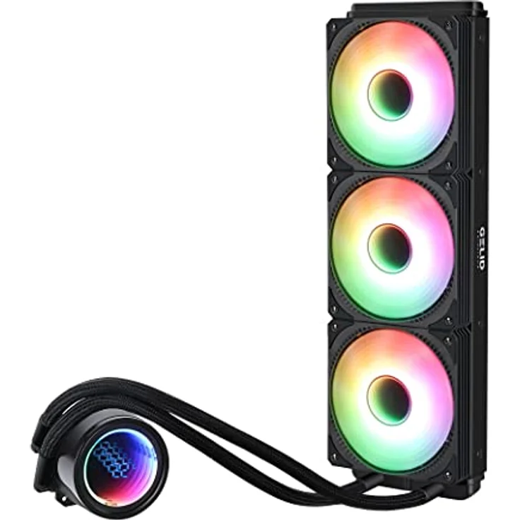 Gelid Solutions Liquid 360 - All-in-One CPU AIO Wasserkühler mit 3x 120mm RGB Lüfter, 750-1800 U/min, AM5 und LGA 1700 kompatibel, beinhaltet GC4 Wärmeleitpaste. – Bild 1