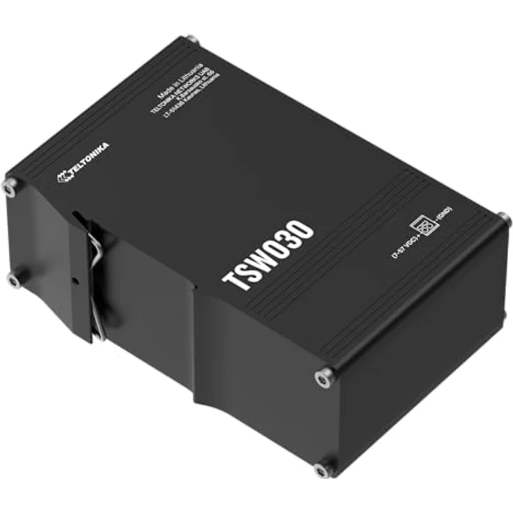 Teltonika TSW030 Ethernet-Switch, 8 x 10/100 Mbps Ports, geringer Stromverbrauch, integrierte DIN-Schienenhalterung – Bild 2