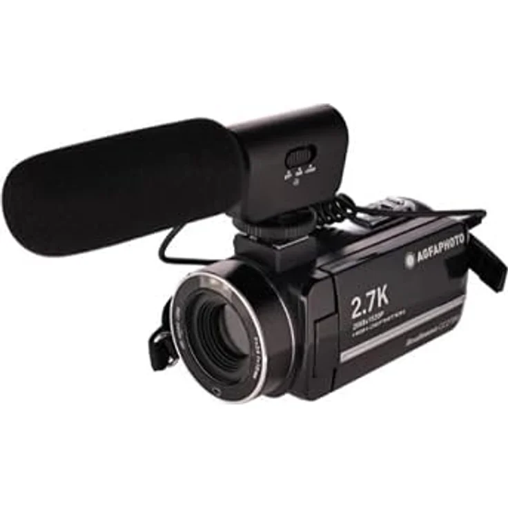 AgfaPhoto Realimove CC2700 Camcorder, 2,7K Ultra HD, 3" IPS-Touchscreen, 18-facher Digitalzoom, LED-Licht, Fernbedienung, Schwarz – Bild 1