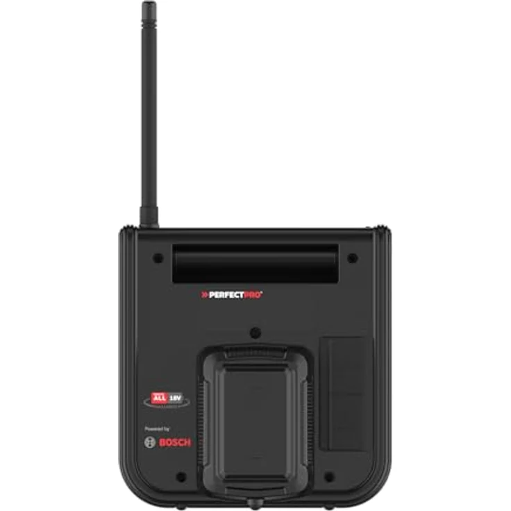 PerfectPro Dabpro 18V Baustellenradio mit UKW & DAB+, Bluetooth, AUX In, 3 Zoll-Lautsprecher, schwarz – Bild 6