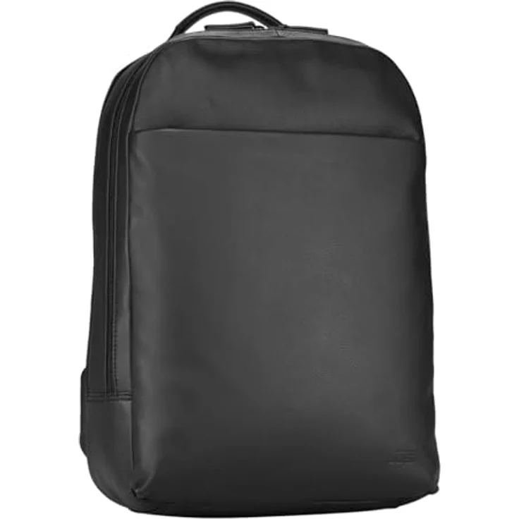 Jost Tromsoe Backpack Black, Leder Laptoprucksack mit gepolstertem Laptopfach und Trolleyhalterung – Bild 2