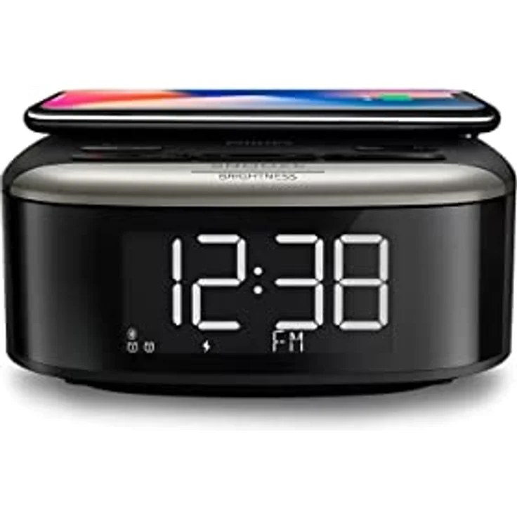 Philips Radiowecker, TAR7606/10, Hochwertiger Radiowecker Mit Ladefunktion, Multifunktionaler Radiowecker Mit Kabellosem Qi-Ladegerät, Bluetooth-Streaming & Großem, Klarem Display – Bild 4