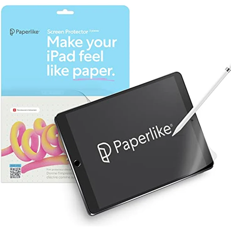 Paperlike 2.1 (2 Stück) für iPad 10,2" (2019/20/21) - Transparente Folie zum Schreiben und Zeichnen wie auf Papier – Bild 1