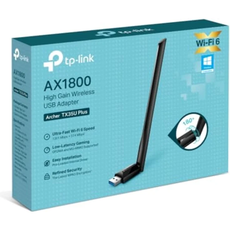 TP-Link Archer TX35U Plus, PCIe WLAN-Adapter mit Wi-Fi 6, Dual-Band und 1201 Mbit/s, schwarz – Bild 7