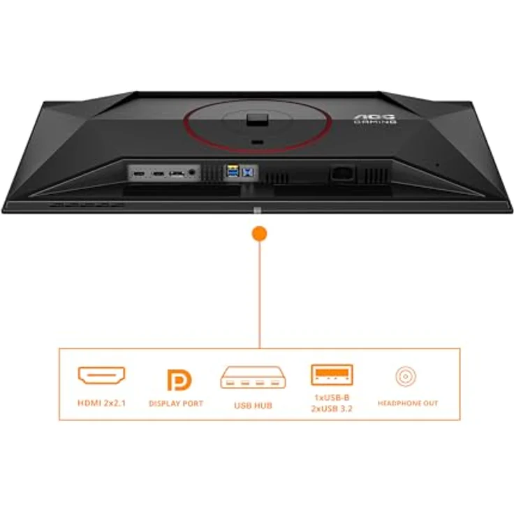 AOC Gaming Q27G4ZDR - 27 Zoll QHD OLED Monitor, 240Hz, 0.03ms Reaktionszeit, G-Sync kompatibel, HDR10, schwarz-rot – Bild 5