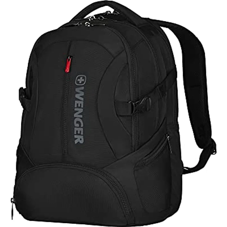 WENGER Transit Laptop-Rucksack mit Tablet-Fach, Notebook bis 16 Zoll, Tablet bis 10 Zoll, Organizer, 27 l, Damen Herren, Büro Business-Reisen Uni, Schwarz, 600636 – Bild 5