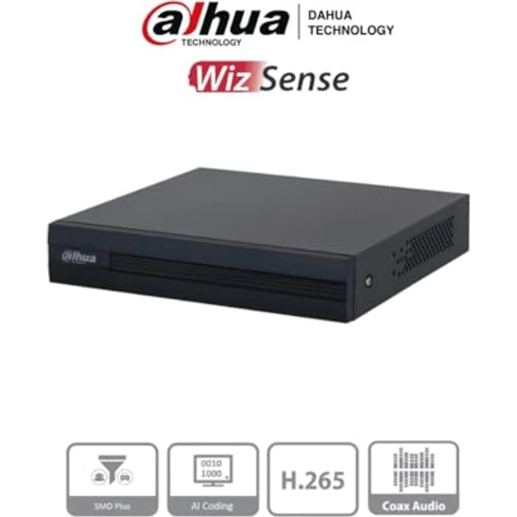 Dahua XVR1B04-I digitaler Videorecorder (DVR) in Schwarz, unterstützt verschiedene Kameratypen bis 1080P – Bild 2