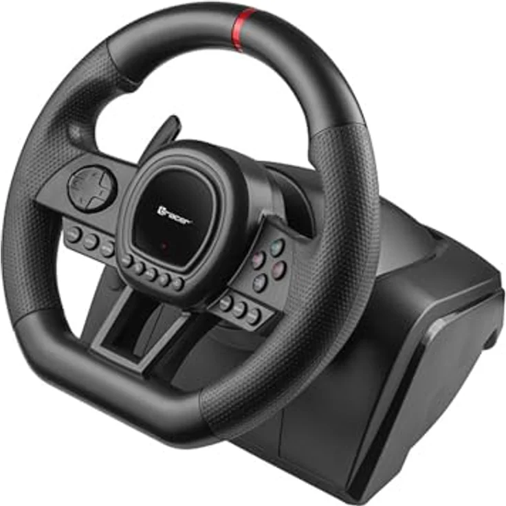 Tracer SimRacer Manual Gearbox 6 in 1 Lenkrad, Gaming Rennlenkrad mit Pedalen und Schalthebel, Kompatibel mit PC/PS4/PS3/XONE/X360/SWITCH, 270 Grad Lenkwinkel, 8 analoge Aktionsknöpfe – Bild 5