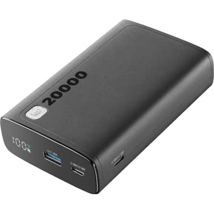 Cellularline Power Bank Elite 20000 PD Black - 20.000 mAh, 3 USB-Anschlüsse, 144 Stunden zusätzliche Ladezeit – Bild 1