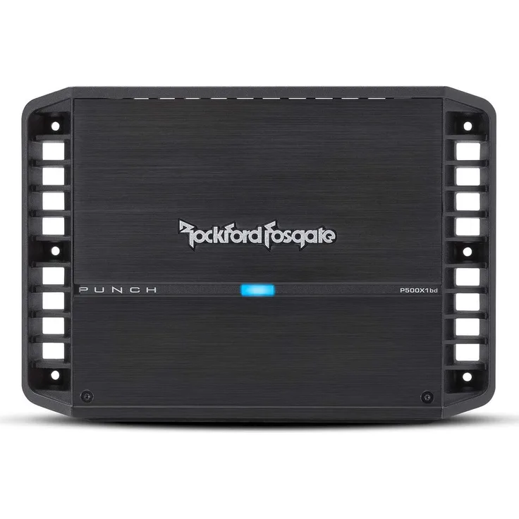 Rockford Fosgate PUNCH P500X1bd, 1-Kanal Class-bd Verstärker mit 500W RMS, integriertes C.L.E.A.N.-Setup-System, Aluminiumgehäuse