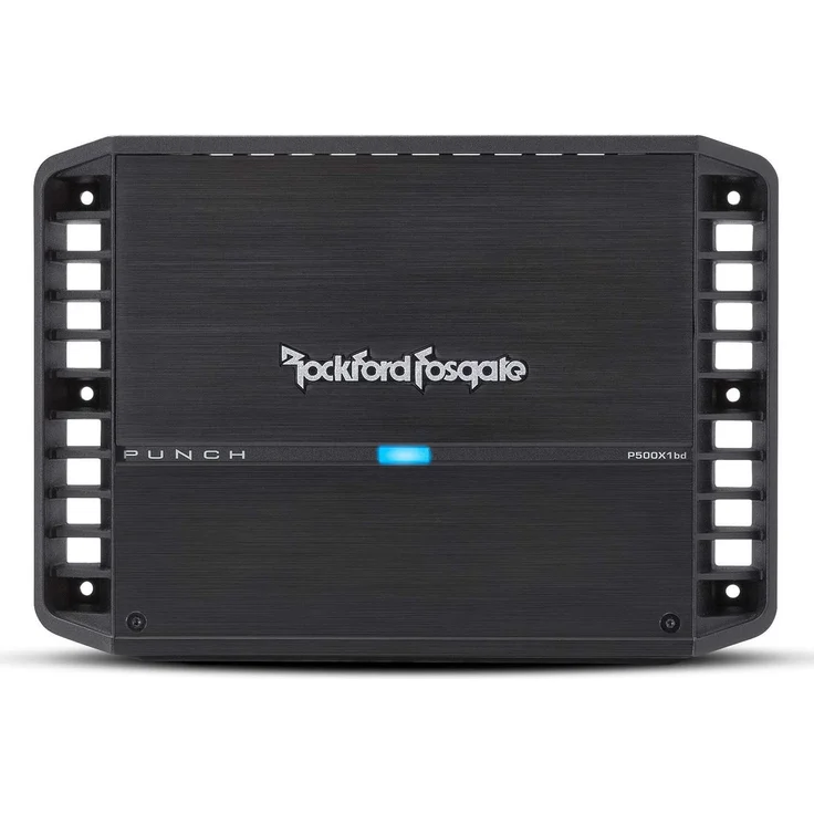 Rockford Fosgate PUNCH P500X1bd, 1-Kanal Class-bd Verstärker mit 500W RMS, integriertes C.L.E.A.N.-Setup-System, Aluminiumgehäuse