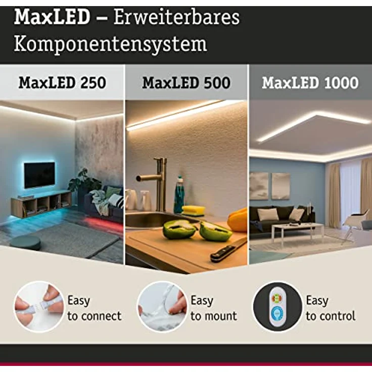 Paulmann 79813 Stripe MaxLED Y-Splitter 1 zu 2 Verteilung 30 cm max. 144 Watt Lichtband Weiß Lichtstreifen Kunststoff LED Band - Preisvergleich – Bild 4