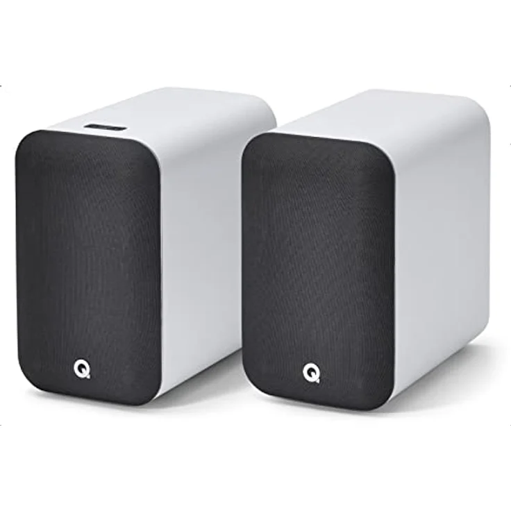Q Acoustics M20 HD Lautsprecher, kabelloses Musiksystem, Bücherregal-Lautsprecher im Paar, Weiß – Bild 1